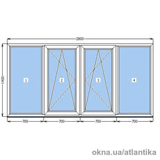 Лоджия 2800х1400